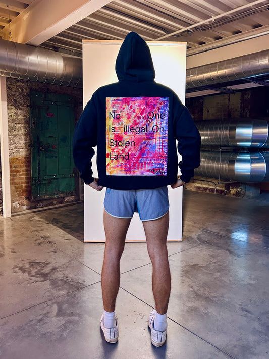 ‘No One Is Illgeal On Stolen Land’ Oversized Sweatshirt